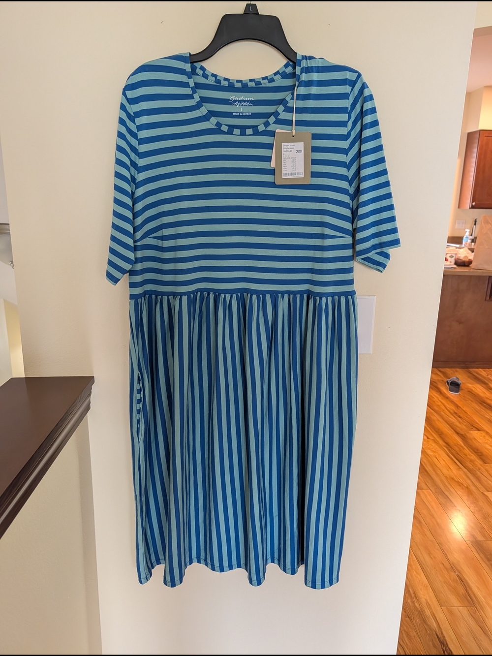 NWT Gudrun Sjoden Striped Lagenlook Dress